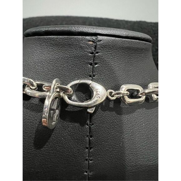 Gucci silver tone interlocking g chain link necklace - Picture 5 of 8